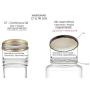 Nakpunar 24 pcs 82TW Gold Canning Jar Lids with 6 lugs - BPA Free Plastisol lined, Made in USA