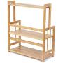 DYSND Kitchen shelf3-Layer Spice Herbal Rack with Adjustable Height, Bamboo Kitchen Countertop Storage Box for Seasoning Jars and Bottle StorageStorage Holder