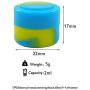 Symons 100Pcs Food Grade Non-Stick Silicone Wax Dab Containers Multi Use Storage Jars with Non Stick Wax Oil Random Color(2ML)