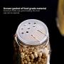 FEOOWV 10 Pcs Empty Square Glass Spice Jars Set for Storing Seasoning Salt Pepper,4oz/120ml, Pour/Sift Shaker Lid