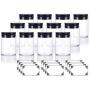 2 oz Premium Borosilicate Clear Glass Jars with Silicone Covered Cork Lid (12 Pack) + Labels