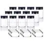 2 oz Premium Borosilikat Glasbehälter mit Silikonkorkenverschluss (12er Pack) + Etiketten