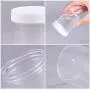 PH PandaHall 10 Stück 120 ml (4 Oz) Leere Klare Plastik Slime Behälter Lagerung Favors Kleine Behältnisse Runde Kosmetik Reisebehälter mit Weißen Schraubverschlüssen für Perlen Schmuck Make-Up Nagelkunst