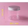 3PCS 200ML/6.67oz Transparent Empty Refillable PET Plastic Wide Mouth Cosmetic Bottles With Aluminum Cap-Cream Lotion Holder Case Makeup Storage Container Facial Pack Pot Jar