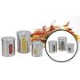 Cwg Set of 3 Tea Sugar and Coffee Storage Canister Stainless Steel Airtight Food Canister Jars with Window