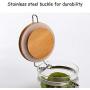WANGLXST Airtight Glass Food Jar with Natural Bamboo Lid, Healthy and Safe, Silicone Ring for Airtight Sealing, for Kitchen Storage, for Grains, Coffee, Flour Box, Transparent