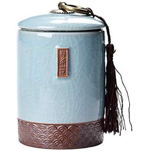 Cereal Containers Sealed Ceramic Tea Can, Travel Storage Tank Containers (color : A)