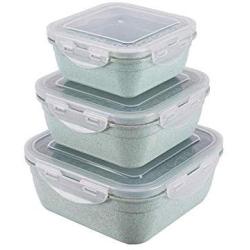 Kitchen Food Storage Jar Airtight Food Storage Plastic Food Storage Container BPA Free Food Container Set With Lid Bowl Appropriate For Microwave Dishwasher Refrigerator (Color : Green)