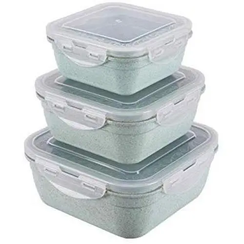 Bouteille de conservation alimentaire Kitchen, hermétique, ensemble de contenants en plastique pour aliments, avec couvercle, adaptée au micro-ondes et au lave-vaisselle, réfrigérateur (Couleur : Vert) Bouteille de conservation alimentaire Kitchen, hermétique, ensemble de contenants en plastique pour aliments, avec couvercle, adaptée au micro-ondes et au lave-vaisselle, réfrigérateur (Couleur : Vert)