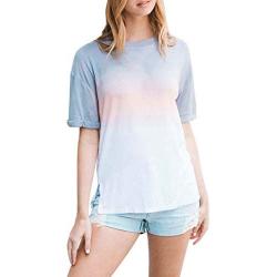 ???? HebeTop ???? Womens Summer Casual Tunic Tops Short Sleeve O Neck T Shirts