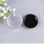 6PCS 10ml/15ml/20ml Different Sizes Combinations Clear Empty Refillable Plastic Bottle Cosmetic Container Holder Vial Jar Pot Sample Packing with Black Screw Lid for Cream Lotion Eyeshadow Lip Balm