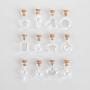 Glass Jars Bottles With Cork Stoppers 5Pcs/Pack Mini Glass Cork Bottles Empty Sample Jars Wishing Bottle Wedding Home Decoration Pendants Cork Stopper Storage Vial