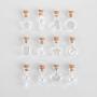 Glass Jars Bottles With Cork Stoppers 5Pcs/Pack Mini Glass Cork Bottles Empty Sample Jars Wishing Bottle Wedding Home Decoration Pendants Cork Stopper Storage Vial