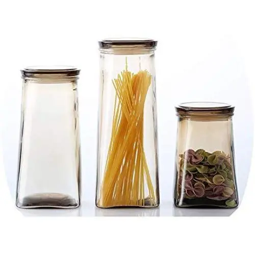 Glass Sealed Jars, Moisture-Proof Kitchen Food Containers, Storage Of Spices/Pasta/Oatmeal/Coffee Beans Glass Sealed Jars, Moisture-Proof Kitchen Food Containers, Storage Of Spices/Pasta/Oatmeal/Coffee Beans