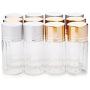 12pcs Sliver +Gold Color 10ml 10G Clear Glass Sampling Sample Bottles Vials Jars Containers Tube For Cosmetics Perfume Travel Essential Oils Powders Creams Ointments Grease Liquid Water Storage