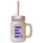 Royal Blue Trade Weakness Strength Doubt Belief Trade Fear For Frosted Glass Mason Jar With Straw