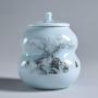 Cereal Containers Ceramic Tea Cans, Celadon Household Kitchen Storage Moisture-proof Cans Containers