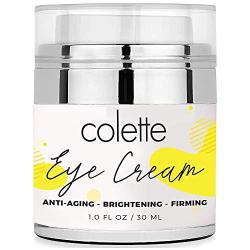 Colette Anti Aging Premium Eye Cream Moisturizer for Dark Circles, Eye Bags and Puffiness, Reduce Dryness Vitamin C, Vitamin E Aloe for Men and Women