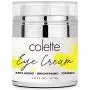 Colette Anti Aging Premium Eye Cream Moisturizer for Dark Circles, Eye Bags and Puffiness, Reduce Dryness Vitamin C, Vitamin E Aloe for Men and Women