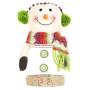 Amosfun Christmas Snowman Cookie Jar Chocolates Candy Container Snowman Ornaments Christmas Party Favors Gifts