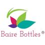 Baire Bottles -16 Ounce Clear Plastic Bottles, Black Hand-Press Flip Disc Caps - Organize Soap, Shampoo, Lotion with a Clean, Clear Look - PET, Lightweight, No BPA - 6 Pack, including 6 Damask Labels