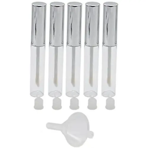 Pomeat 10pcs 10ml Empty Lip Gloss Tube Containers with 2 Funnel and 10 Rubber Stoppers for Lip Samples DIY Cosmetics Pomeat 10pcs 10ml Empty Lip Gloss Tube Containers with 2 Funnel and 10 Rubber Stoppers for Lip Samples DIY Cosmetics