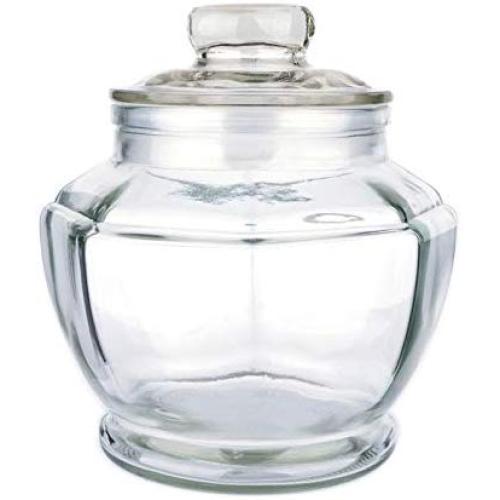 JiangYuenly&12 Octagonal Glass Candy Jar Dried Fruit Storage Bottle, Kitchen Seasoning Storage Transparent Jar (Capacity : 950ml)