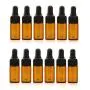 12PCS 3ML 0.1OZ Brown Empty Glass Dropper Bottles with Black Cap Essential Oil Storage Holder Small Sample Jar Refillable Portable Durable Cosmetic Container for Travel Daily Life 12PCS 3ML 0.1OZ Brown Empty Glass Dropper Bottles with Black Cap Essential Oil Storage Holder Small Sample Jar Refillable Portable Durable Cosmetic Container for Travel Daily Life