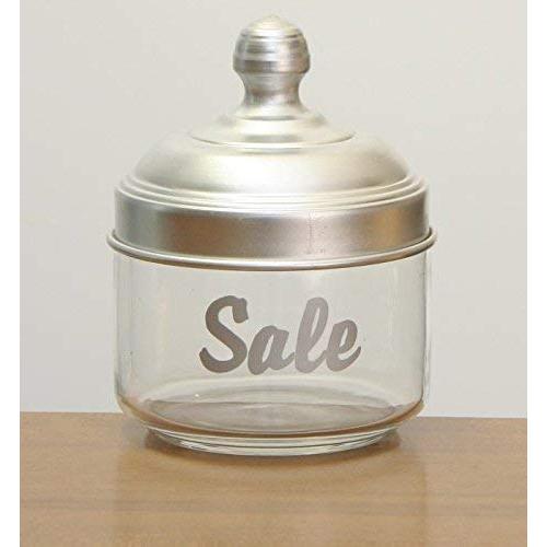 Italo Ottinetti Glass Jar Dull Aluminium Lid 0.5 Litre Sale, Metallic, one Size