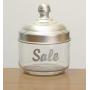 Italo Ottinetti Glass Jar Dull Aluminium Lid 0.5 Litre Sale, Metallic, one Size