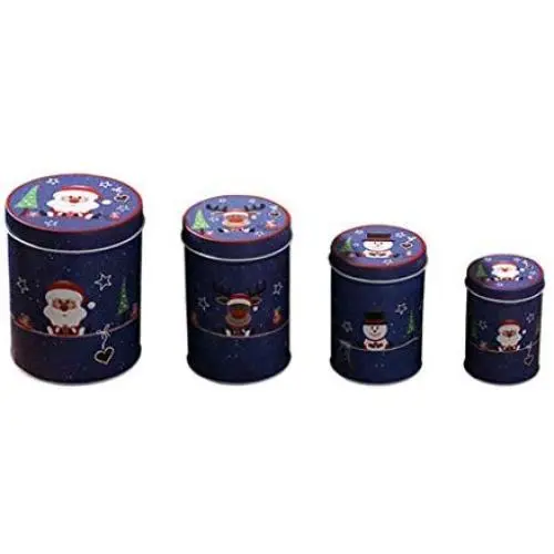 Boîtes à biscuits et bonbons de Noël WuliLINL avec couvercles, boîtes de Père Noël, bonbons, biscuits, friandises et chocolats, bocaux de rangement décoratifs de Noël, ensemble de cadeaux de Noël pour cadeaux faits maison. Boîtes à biscuits et bonbons de Noël WuliLINL avec couvercles, boîtes de Père Noël, bonbons, biscuits, friandises et chocolats, bocaux de rangement décoratifs de Noël, ensemble de cadeaux de Noël pour cadeaux faits maison.