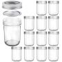 Wide Mouth Mason Jars 16 oz, KAMOTA 16oz Mason Jars Canning Jars Jelly Jars With Wide Mouth Lids and Bands, Ideal for Jam, Honey, Wedding Favors, Shower Favors, Baby Foods, 12 PACK