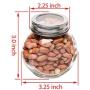 MyGift Metal Spice Container Rack with 6 Glass Jars with Lid, 6-oz Jars