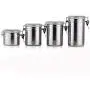 Stainless Steel Sealed Jar,Set of 4 Storage Canisters with Lids - Sugar Tea Coffee Beans Canister Set -Suit for Storaging Sugar, Biscuit,Snack(4inch)