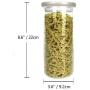 Tuokor Stackable Food Storage Glass Jars with Clear Lid Sealing 14|21|41 FL OZ Set of 3, BPA Free High Borosilicate Glass Container