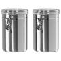 TOOGOO Airtight Canisters Sets for The Kitchen Stainless Steel - Beautiful for Kitchen Counter, Small 32oz, Food Storage Container, Tea Coffee Sugar Canisters