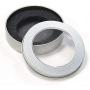 VANKOA Metal Round Empty Tins - Silver Mini Portable Box Containers Small Storage Kit and Home Organizer