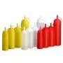 3PCS 16oz/480ML Leere Kunststoff-Spritztiegel, Soßen-BBQ-Ketchup-Senf-Lagervorrat, Glas für Küche, Esszimmer (Farbe Zufall)