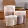 Sealed cans, grain storage tanks, plastic transparent kitchen storage box set of 3