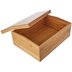 Alessi Officina All- Purpose Box, Bamboo Brown, 32.7 x 24.7 x 8.8 cm