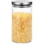 Kitchen Food Storage Jar Airtight Food Storage storage jar Glass Three-piece Stainless Steel Cover Glass Tea Pot Kitchen Miscellaneous Food (Size : 1200ml)