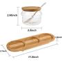 CSPFAIRY Kitchen Seasoning Jar with Cover and Serving Spoons Spice Box Seasoning Bottle Suitable for Every Family