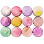 Healthcom 12 Pcs Tinplate Empty Tins Colorful Macarons Candy Box DIY Candle Tin Jars Empty Round Tin Cans Travel Storage Jars Cosmetic Sample Containers for Spice Candies Gifts