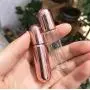 3er Set 5ml/0,17oz Roségold Glas Rollierflaschen mit Metall Rollkugeln – Tragbare, leere, wiederbefüllbare Kosmetikbehälter für Aromatherapie, Duft, Lippenöl