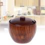 RingBuu Seasoning Jar - Japanese Style Wooden Seasoning Pot Salt Cans Spice Jar with Lid for Kitchen Home