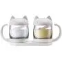 AODEW Food Seasoning Glass Tea Caddy Glass Jam Jar Storage Tank Glass Jar 2Pcs AODEW Food Seasoning Glass Tea Caddy Glass Jam Jar Storage Tank Glass Jar 2Pcs