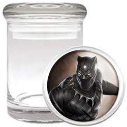 Customized Collectables Black Panther Comic Book Super Hero Medical Odorless Glass Jar