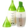JUSTDOLIFE Oil Brush Multi-function Oil Bottle Creative Food Grade Silicone Basting Brush with Oil Bottle