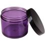 Beauticom 4 oz. (120g/120ML, Quantity: 6 Pieces) Thick Wall Round Leak Proof Clear Acrylic Jars w/Lids for Beauty, Cream (6 Pieces (6 Jars + Lids Together), Purple Base w/Black Top Lid)