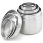 Stainless Steel Food Storage Containers - Set of 3 (8 oz, 16 oz, 24 oz) - Airtight, Leak-Proof Food Jar for Baby Food, Lunch, Yogurt, Snacks, and Sides - Eco-Friendly, Dishwasher Safe